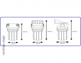 Aquafilter Víztiszta Átlátszó Szűrőház