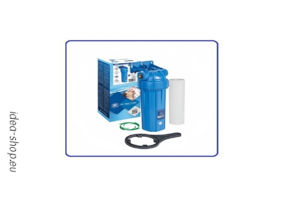 10” nagy teljesítményű falra szerelhető kék vízszűrőház szett