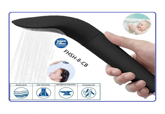 Aquafilter Deluxe Ionic Zuhanyfej Fekete