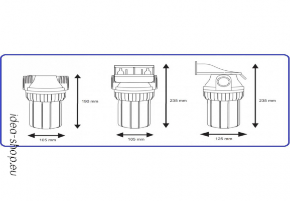Aquafilter Víztiszta Átlátszó Szűrőház